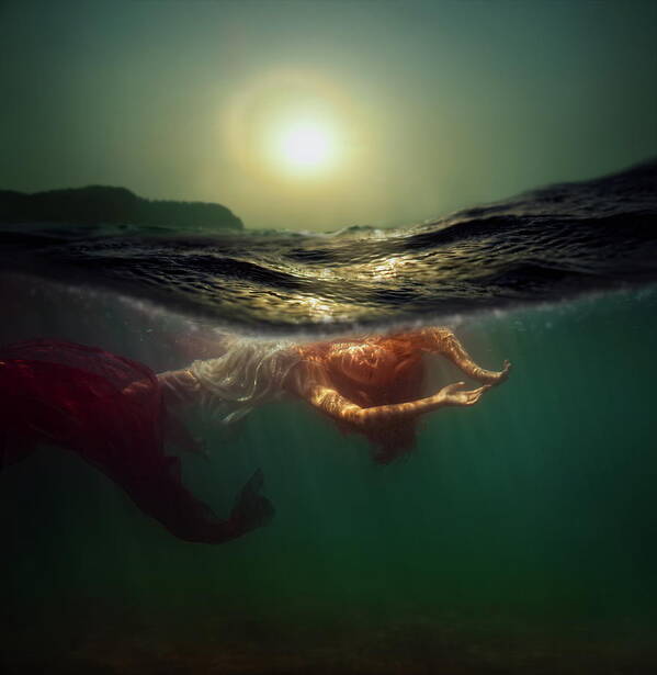 Underwater Poster featuring the photograph Siren by Dmitry Laudin