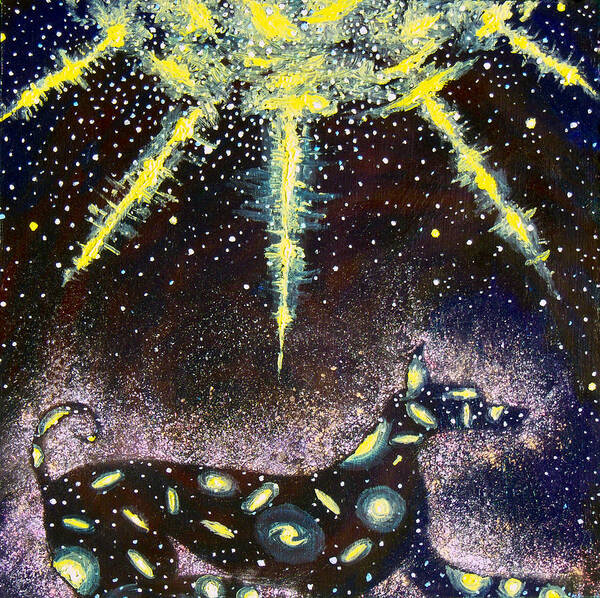 Dog Poster featuring the painting Sirius Listening by Dennis Goodbee