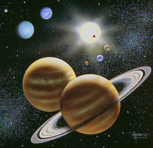 Solar System Poster featuring the photograph Solar System by David A. Hardy/science Photo Library