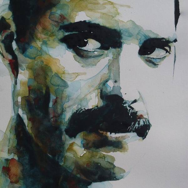 Queen Poster featuring the painting Freddie Mercury by Paul Lovering