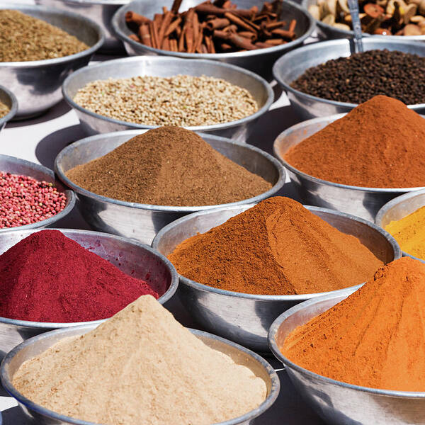 Orange Color Poster featuring the photograph Spice Market by Hadynyah