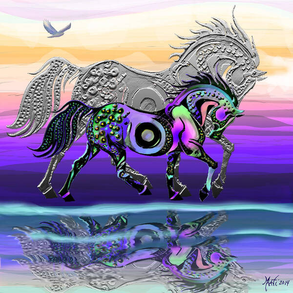 Horse Poster featuring the digital art Spirit Horse by Michele Avanti