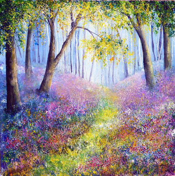 Spring Poster featuring the painting Spring Welcome by Ann Marie Bone