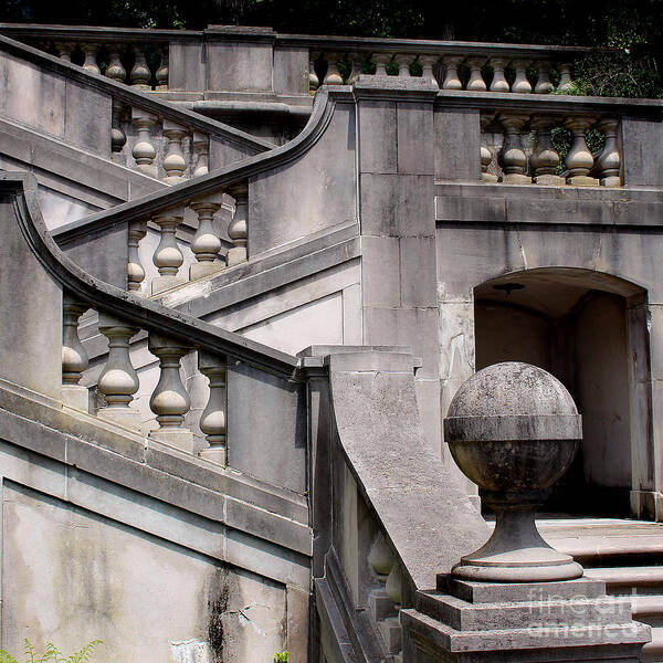 Stairway Poster featuring the photograph Stairway at Winterthur by Karen Adams