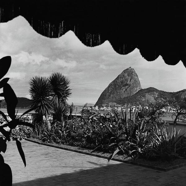 Exterior Poster featuring the photograph Sugarloaf Mountain Seen From The Patio At Carlos by Luis Lemus