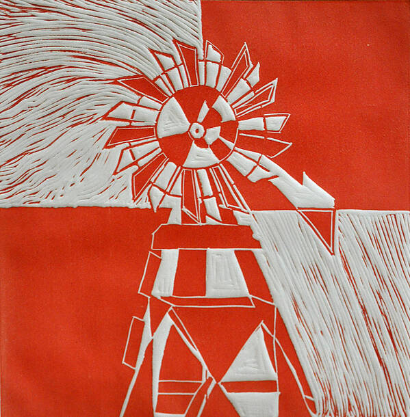 Windmill Poster featuring the mixed media Sunny Windmill by Verana Stark