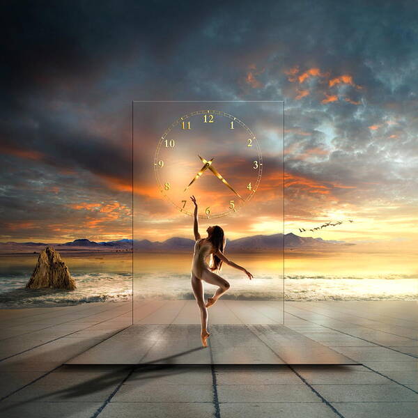 Ballet Dancer Poster featuring the digital art Sunset Dancing by Franziskus Pfleghart