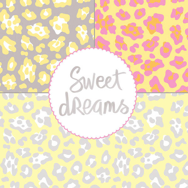 Sweet Dreams Poster featuring the digital art Sweet Dreams - Animal Print by Linda Woods
