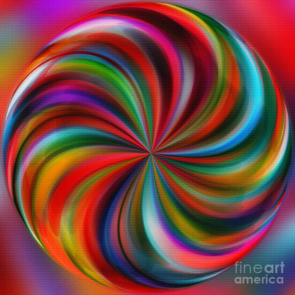 Digital Art Poster featuring the digital art Swirling Color by Kaye Menner by Kaye Menner