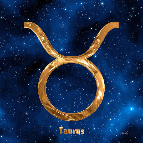 Taurus Poster featuring the painting Taurus by The Art of Marsha Charlebois