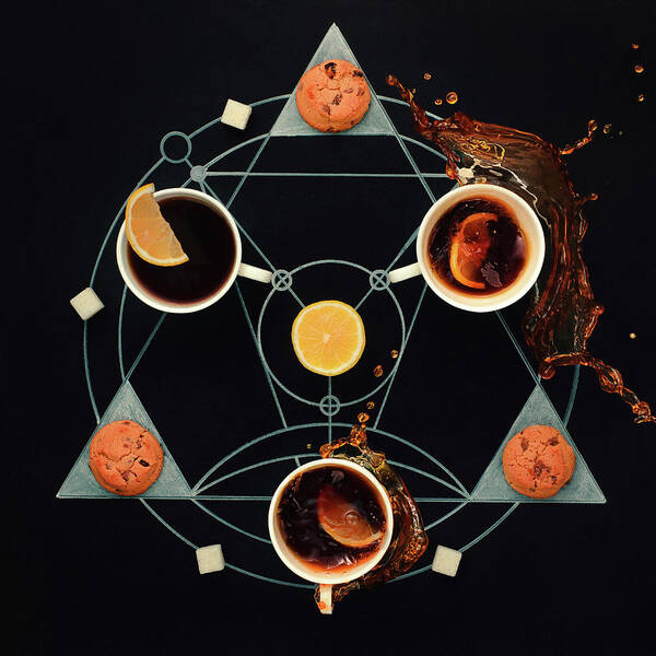 Conceptual Poster featuring the photograph Teatime Alchemy by Dina Belenko