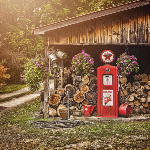 Gas Pump Poster featuring the photograph Ten Cents a Gallon by Heather Applegate