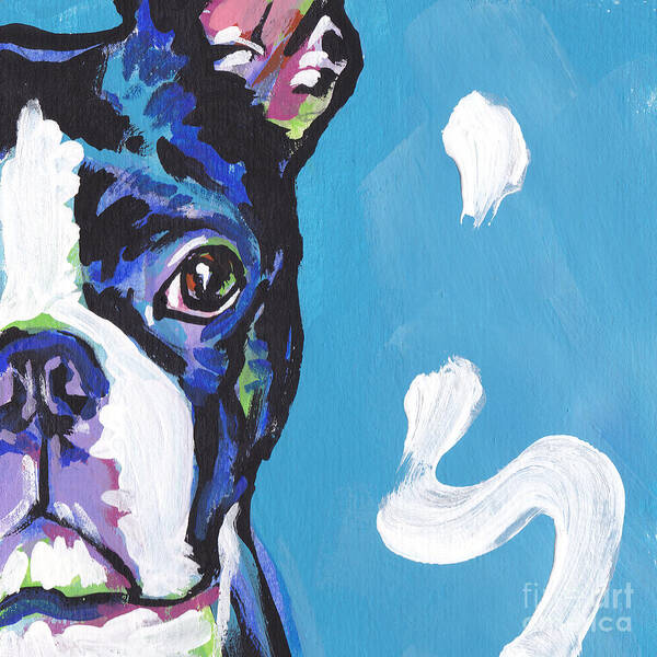 Boston Terrier Poster featuring the painting The Boss by Lea S