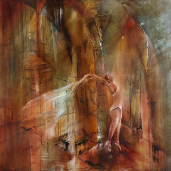 Dance Poster featuring the painting The dancer by Annette Schmucker