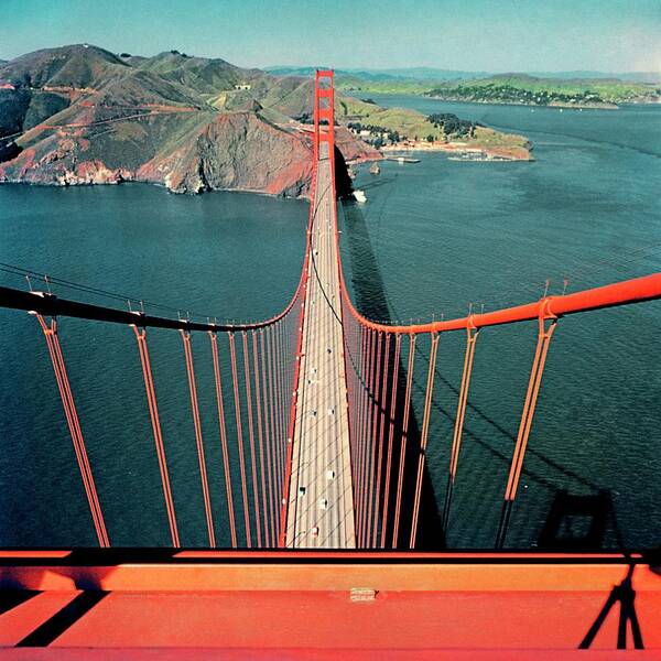 Architecture Poster featuring the photograph The Golden Gate Bridge by Serge Balkin