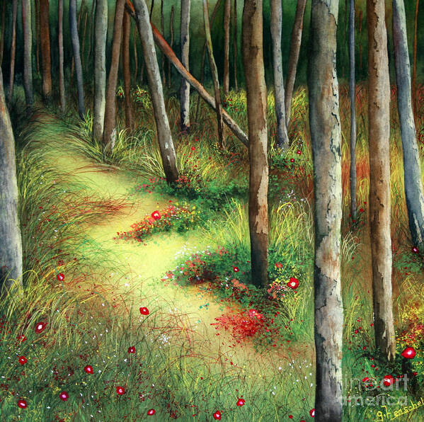 Painting Poster featuring the painting The Path Less Traveled by Glenyse Henschel