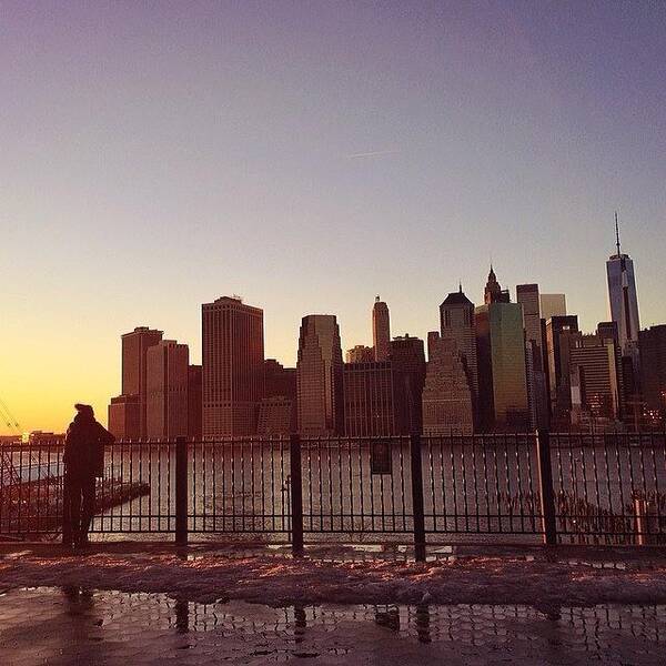 Nyc Poster featuring the photograph The Sunset Right Now. So Beautiful! by Vivienne Gucwa