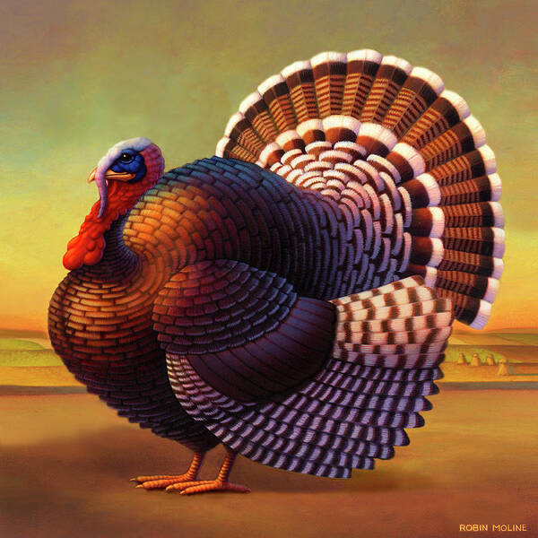  Turkey Poster featuring the painting The Turkey by Robin Moline
