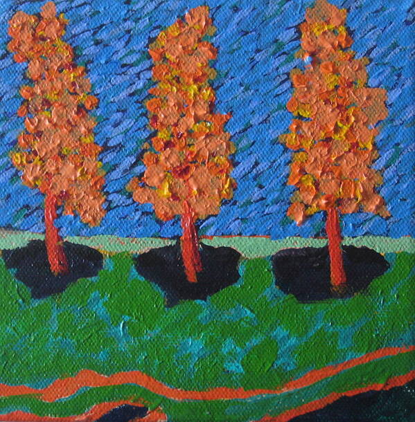 Magical Poster featuring the painting Those Trees I Always See 12 by Edy Ottesen