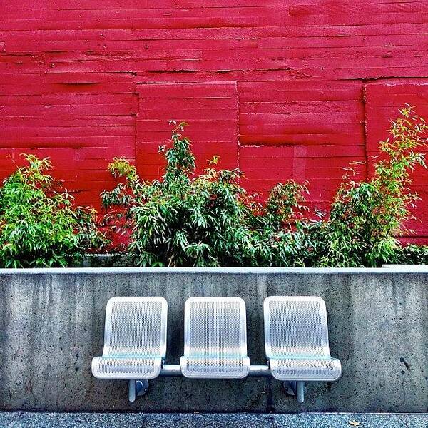 Evilred Poster featuring the photograph Three Chairs by Julie Gebhardt