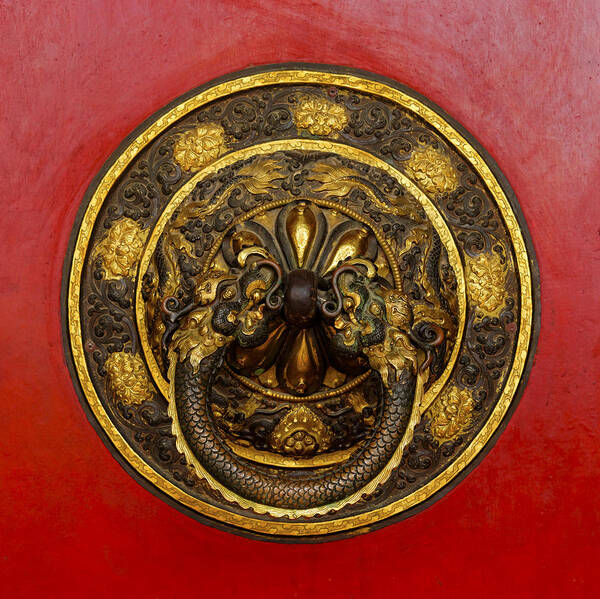 Door Poster featuring the photograph Tibetan door knocker by Dutourdumonde Photography