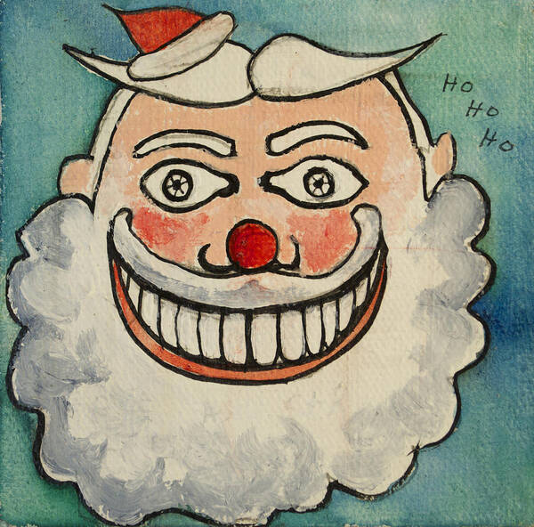 Santa Tillie Poster featuring the painting Tillie as the Jolly Santa by Patricia Arroyo