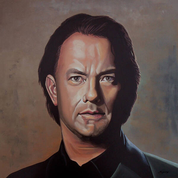 Tom Hanks Poster featuring the painting Tom Hanks by Paul Meijering