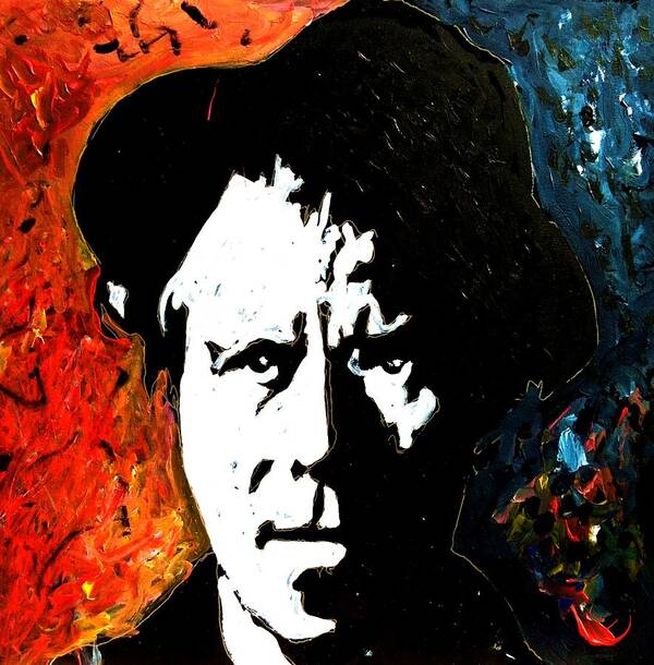 Tom Waits Poster featuring the painting Tom Waits by Neal Barbosa