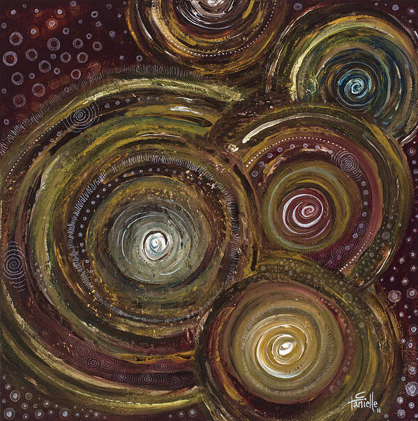Circles Poster featuring the painting Too Much Coffee by Tanielle Childers