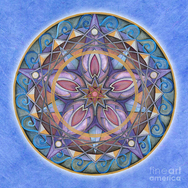 Mandala Art Poster featuring the painting Truth Mandala by Jo Thomas Blaine