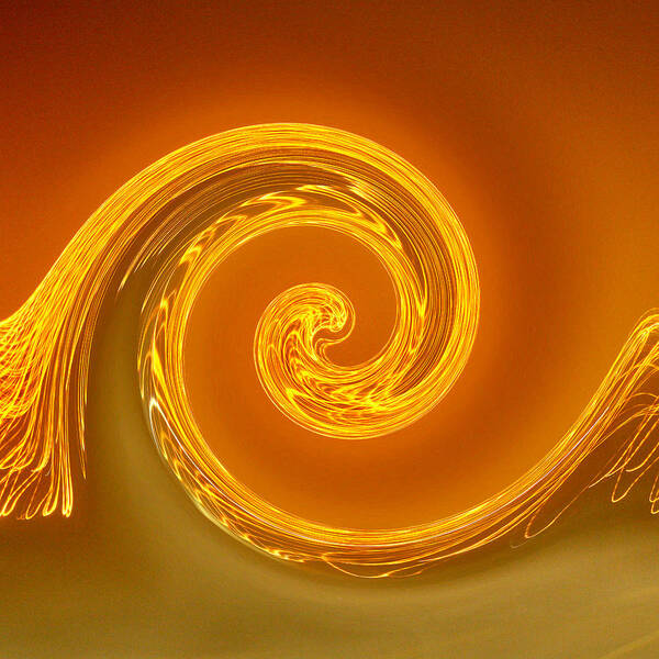 Orange Poster featuring the photograph Two-toned Swirl by Art Block Collections