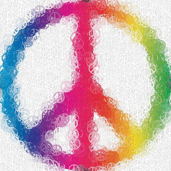 Peace Poster featuring the digital art Uber Peace by Ron Hedges