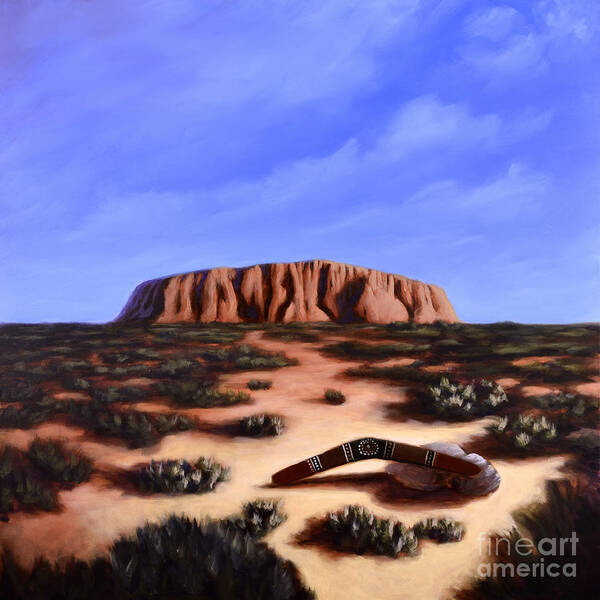 Uluru Poster featuring the painting Uluru by Ric Nagualero