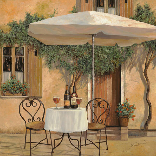 Chianti Poster featuring the painting Un Altro Bicchiere Prima Di Pranzo by Guido Borelli