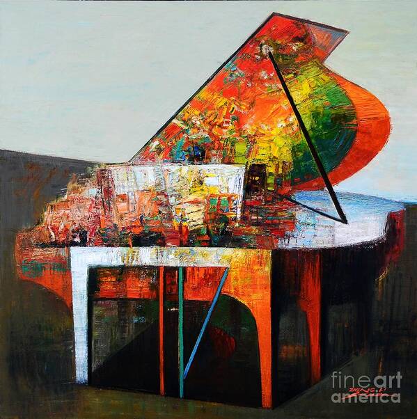 No. 23 Piano Variations Poster featuring the painting Variations for Piano No. 23 by Zheng Li