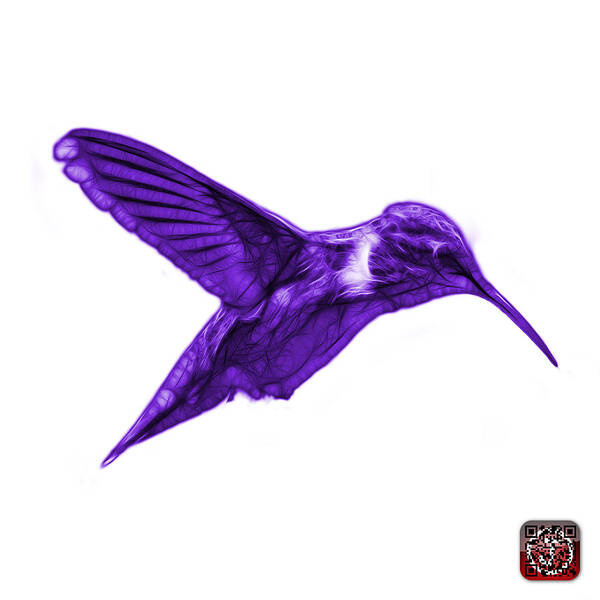 Hummingbird Poster featuring the digital art Violet Hummingbird - 2054 F S by James Ahn