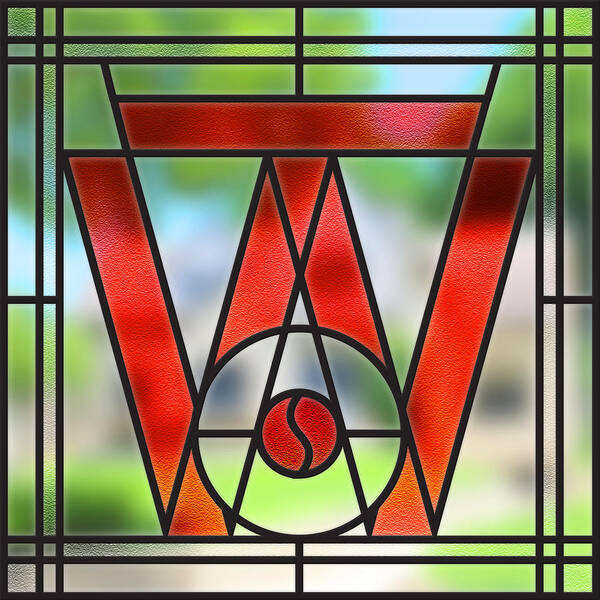 Wauwatosa Poster featuring the digital art Wauwatosa Stain Glass by Geoff Strehlow