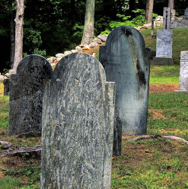 Weeks Poster featuring the photograph Weeks Cemetery by Mim White