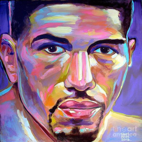 Winky Wright Poster featuring the painting Winky Wright by Robert Phelps