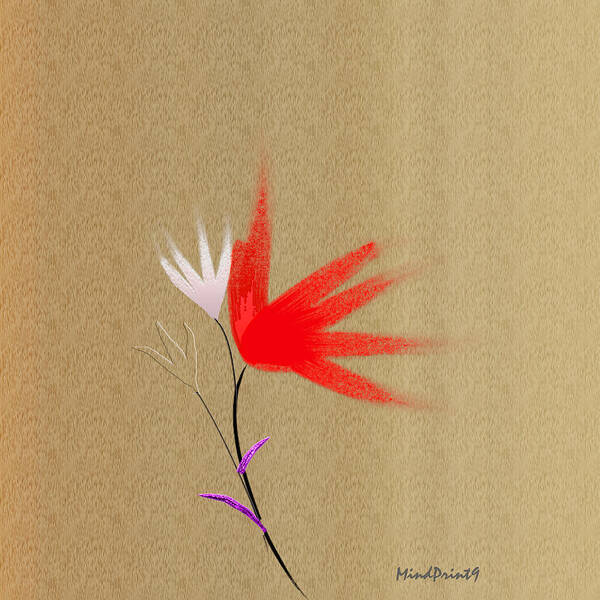 Flowers Poster featuring the digital art Wish Flowers by Asok Mukhopadhyay