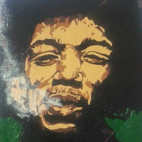 Jimi Hendrix Poster featuring the photograph Jimi Hendrix by Rachel Natalie Rawlins