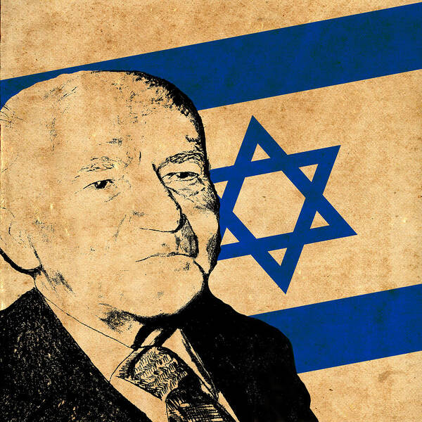 Ben Gurion Poster featuring the photograph World Leaders 14 by Andrew Fare