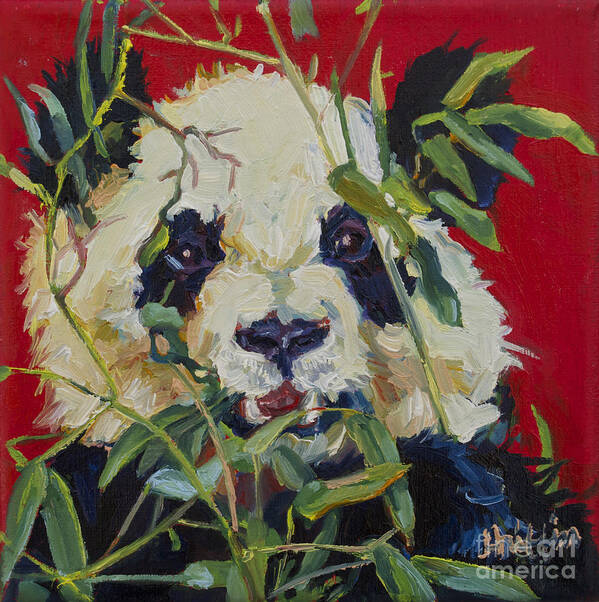 Panda Poster featuring the painting Xi Lan by Patricia A Griffin