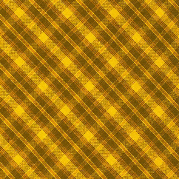 Pattern Poster featuring the photograph Yellow And Brown Diagonal Plaid Pattern Cloth Background by Keith Webber Jr