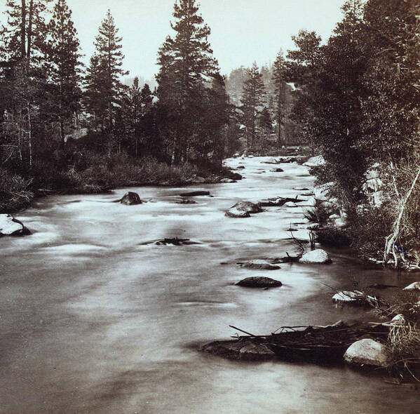 Truckee Poster featuring the photograph Truckee River - California - c 1865 #1 by International Images