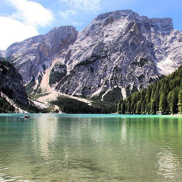 Italy Poster featuring the photograph Lake Of Braies #7 by Luisa Azzolini