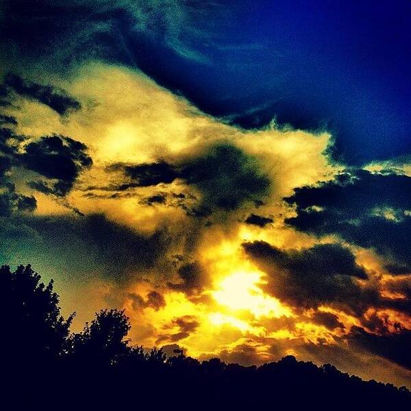 Instaclouds Poster featuring the photograph Sunset #8 by Katie Williams