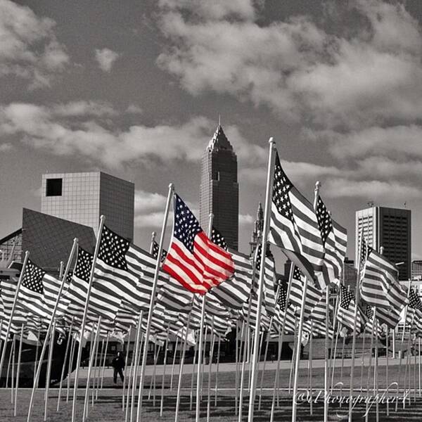 Mobilephotography Poster featuring the photograph A Sea Of #flags During #marineweek by Pete Michaud