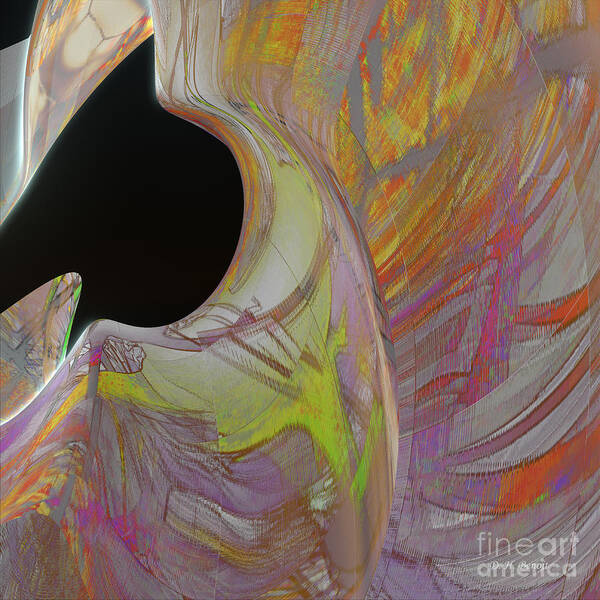 Abstract Poster featuring the digital art Abstract Into Fantasy by Deborah Benoit