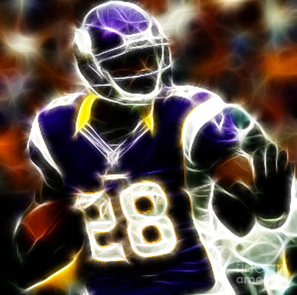 Adrian Peterson 28 - Football - Fantasy Poster featuring the photograph Adrian Peterson 02 - Football - fantasy by Paul Ward